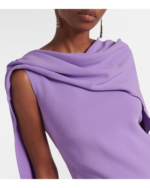 Robe Longue En Soie Melangee Oscar de la Renta en coloris Purple