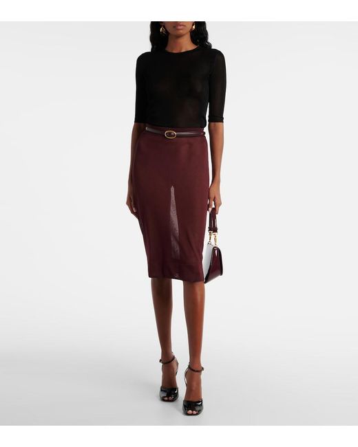 Saint Laurent Black Knitted Top