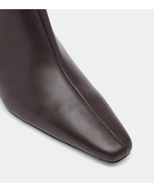 Staud Brown Wally Leather Ankle Boots