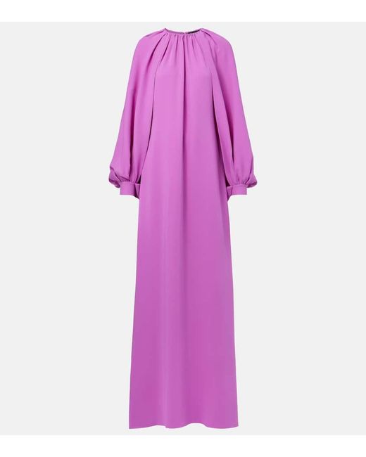 Robe Longue En Soie Melangee Oscar de la Renta en coloris Purple