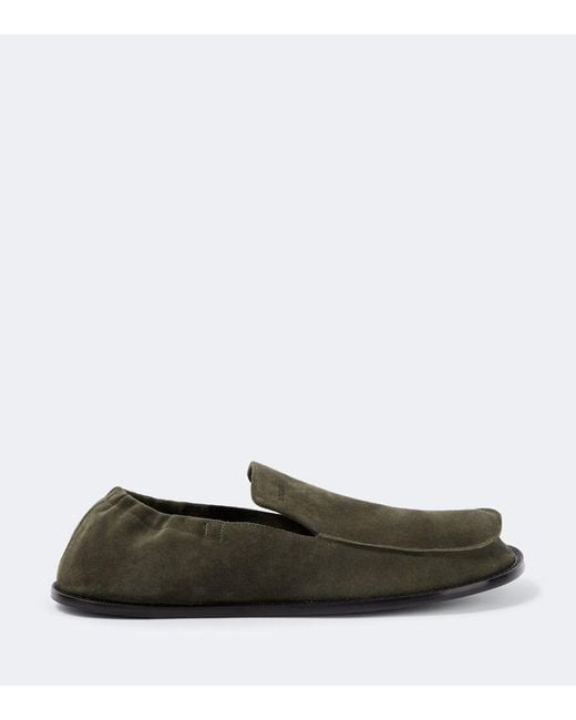 Loewe Green Flex Suede Loafers for men