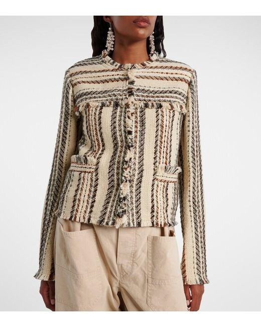 Isabel Marant Multicolor Izaria Cotton And Wool-Blend Jacket