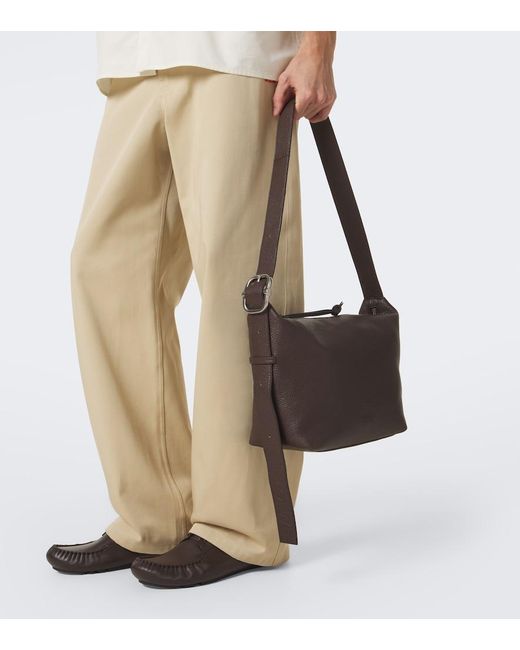 Loewe Brown Loop Medium Leather Shoulder Bag for men