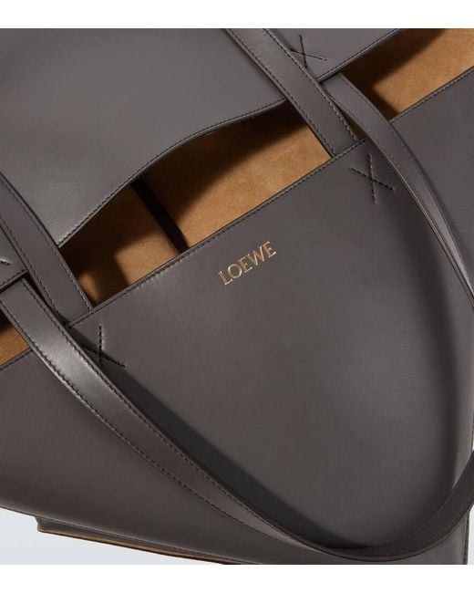 Loewe Black Puzzle Fold Xl Leather Tote Bag for men