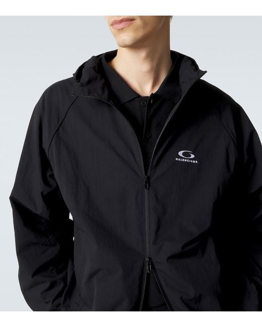 Balenciaga Black Technical Track Jacket for men