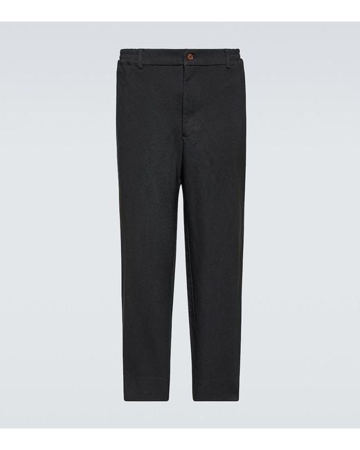 Comme des Garçons Black Mid-Rise Cropped Pants for men