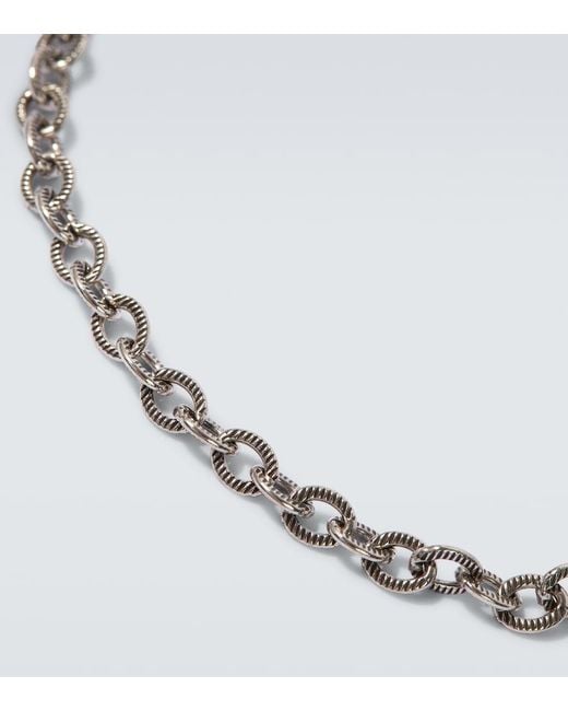 Saint Laurent White Logo Chain Bracelet for men