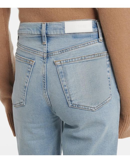 Re/done Blue 70S Stove Pipe High-Rise Straight Jeans