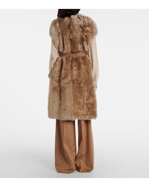 Yves Salomon Brown Wendbarer Mantel Aus Leder Und Shearling
