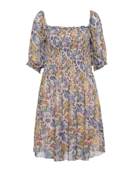 Velvet Multicolor Estelle Floral Crêpe Minidress
