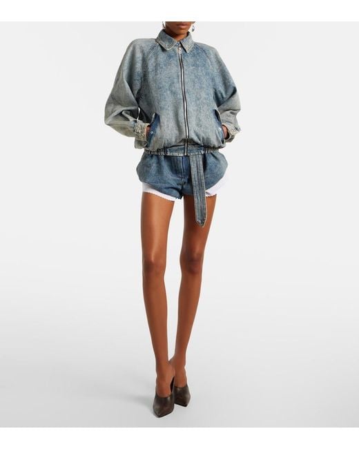 Magda Butrym Blue Denim Blouson Jacket