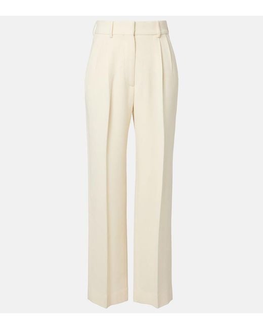 Blazé Milano Natural Fox Wool Straight Pants