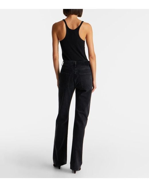 Agolde Blue Leena Mid-Rise Flared Jeans
