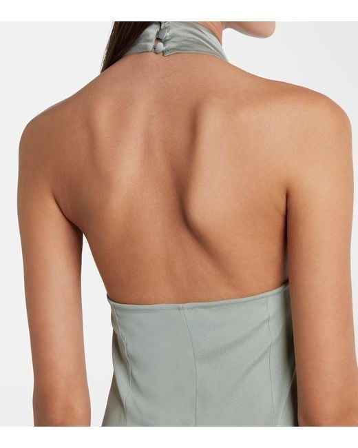 Robe Longue Berlin En Crepe ‎Taller Marmo en coloris White