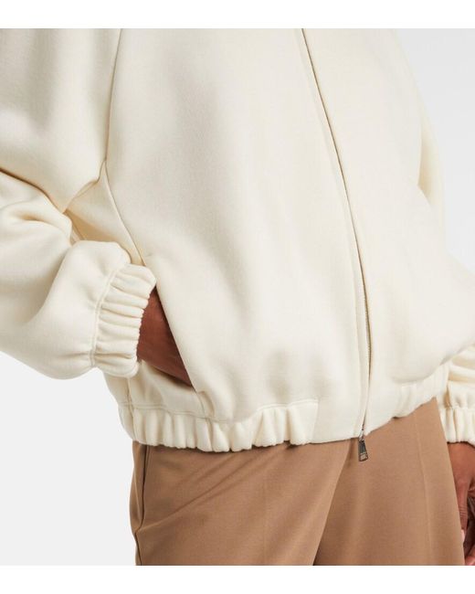 Max Mara White Frine Cotton And Wool-Blend Jacket