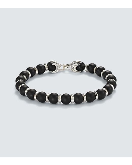David Yurman Metallic Spiritual Beads Sterling Bracelet With Onyx for men