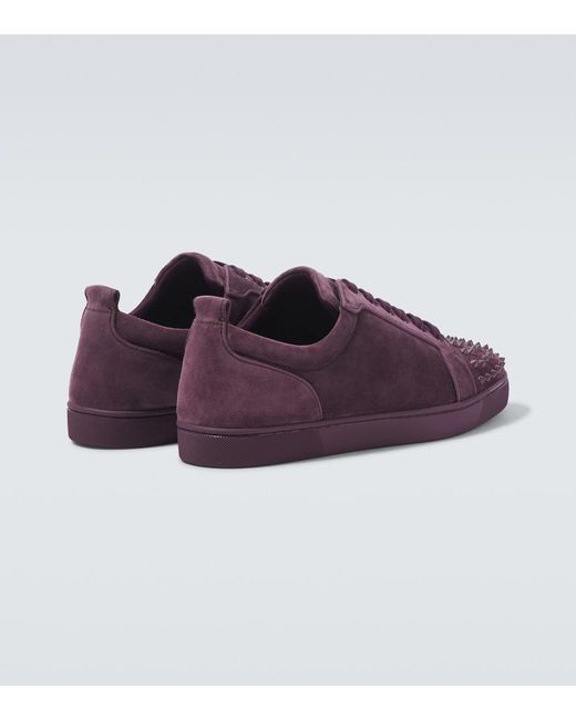 Christian Louboutin Purple Louis Junior Spikes Orlato Sneakers for men