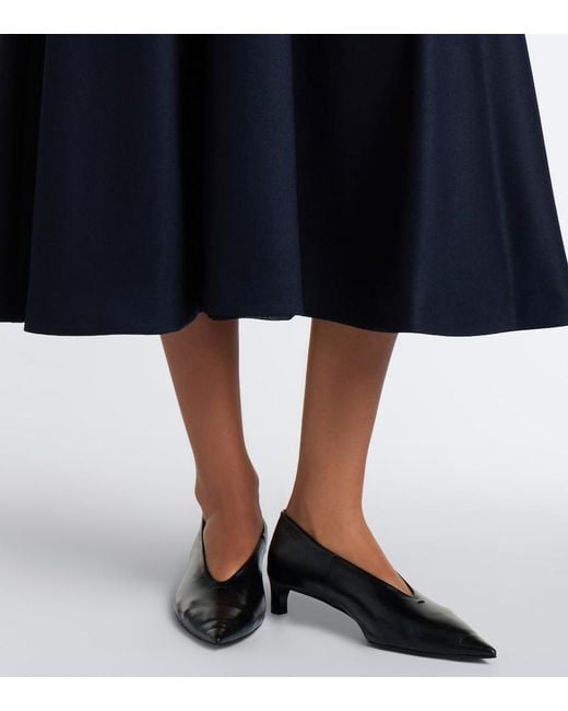 Max Mara Blue Wool Midi Skirt