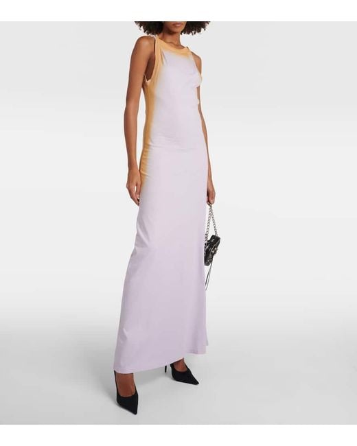 【2025年製 新品】 Cotton Ribbed-Knit Project Y. Maxi Lyst | Purple in Dress ワンピース