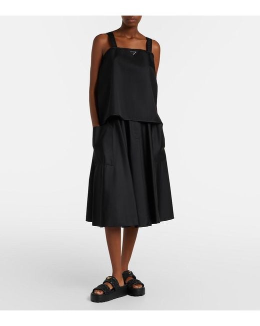 Prada Black Matelasse Leather Platform Sandals