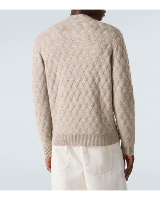 Allude Natural Wool And Cashmere Sweater for men