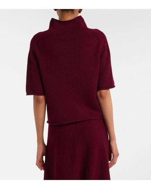 Lisa Yang Red Fride Cashmere Turtleneck Sweater
