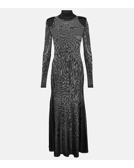 Tom Ford Black High-neck Jersey Maxi Dress
