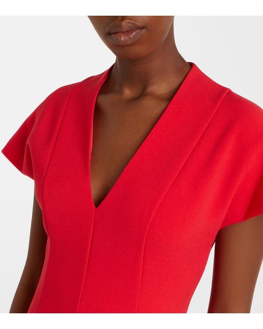 Roksanda Red Tatum Paneled Midi Dress