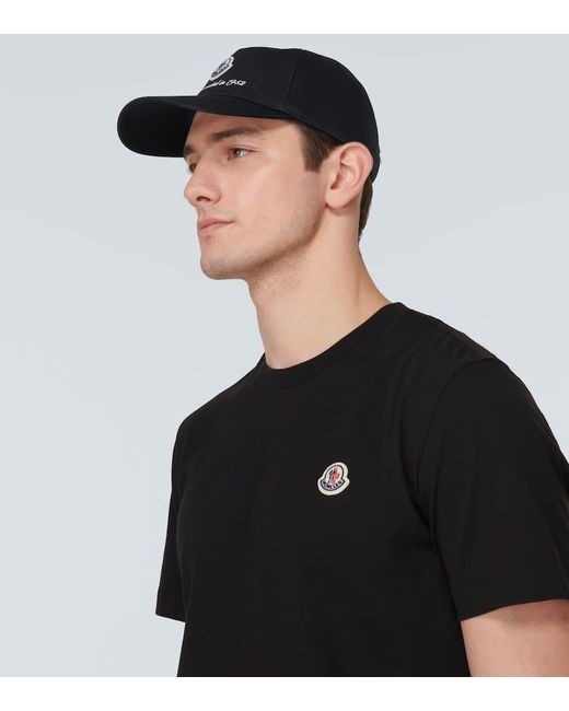 Cappello da baseball in cotone con logo di Moncler in Black da Uomo