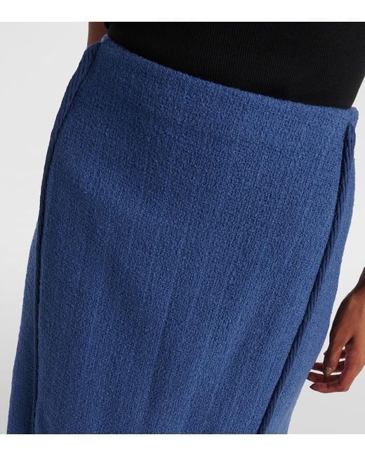 Etro Blue Wool-Blend Pencil Skirt