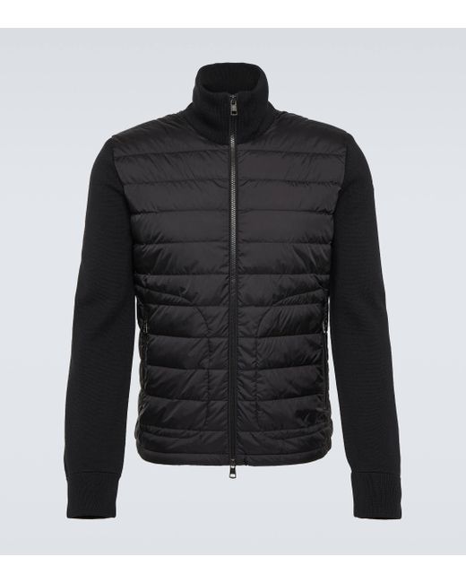 Moncler Black Maglia Wool-blend Cardigan for men