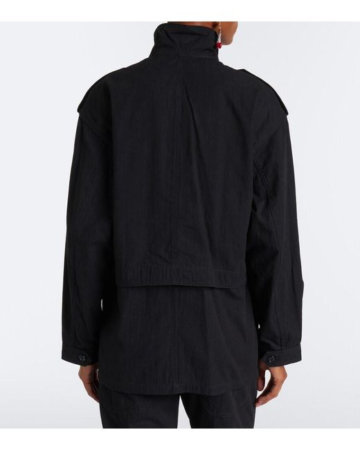 Isabel Marant Black Adelys Cotton-Blend Gabardine Jacket