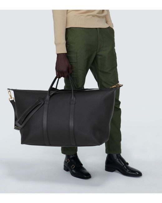 Tom Ford Buckley Leather Duffel Bag in Black for Men | Lyst Canada