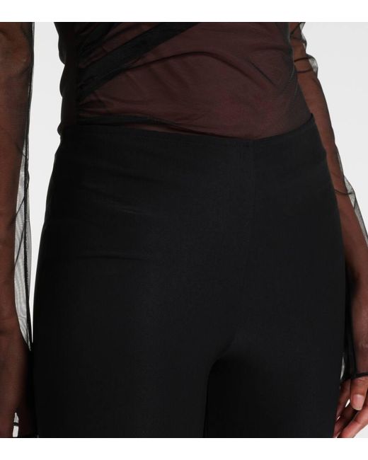 Nensi Dojaka Black Cropped Flared Capri Pants