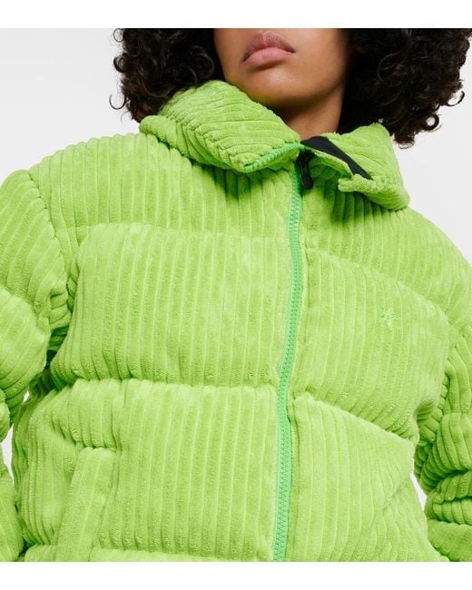 Perfect Moment Green Jumbo Corduroy Down Jacket
