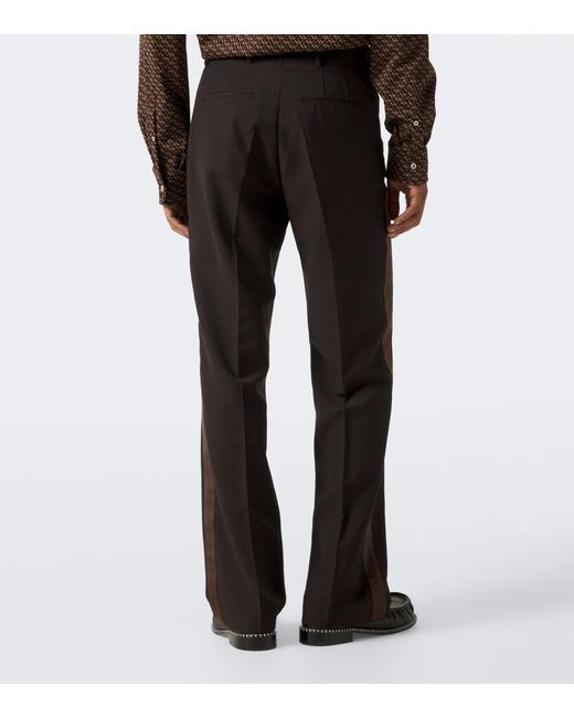 Wales Bonner Black Atto Vigin Wool Trousers for men