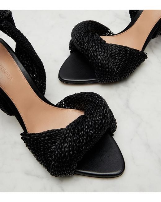 Bottega Veneta Black Grace Leather Sandals