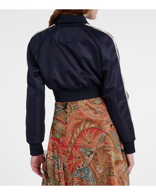 Etro Blue Cropped Track Jacket
