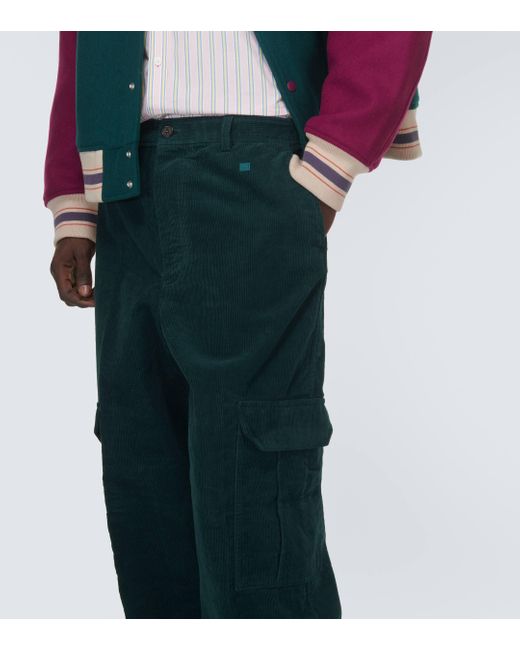 Pantalon cargo en velours cotele Acne pour homme en coloris Green