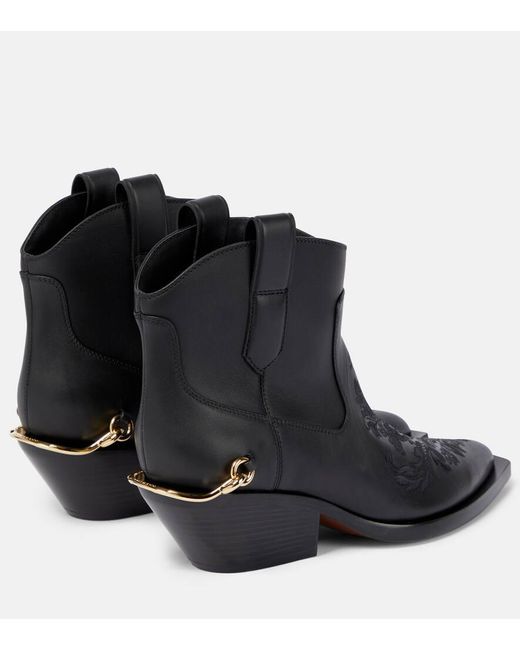 Zimmermann Black Duncan Leather Ankle Boots