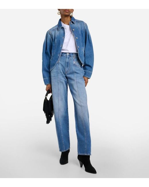 Jeans anchos Vetan de tiro alto Isabel Marant de color Blue