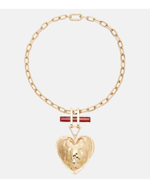 LaDoubleJ Metallic Beating Pendant Necklace