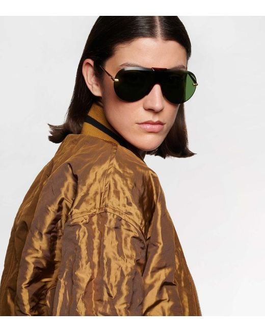 Loewe Green Slim Aviator Sunglasses