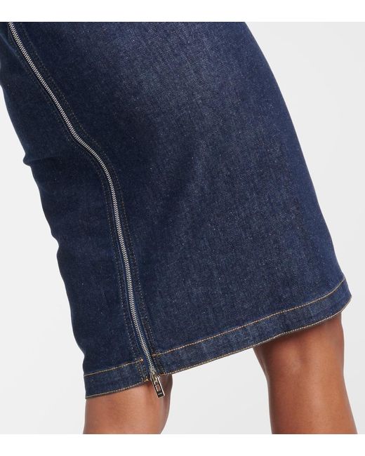 Alaïa Blue Cotton Casual Dress