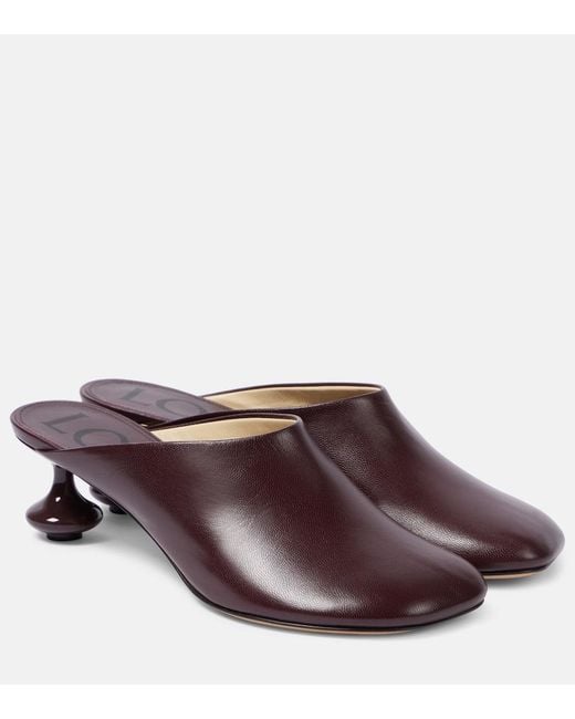 Loewe Brown Toy 45 Leather Mules