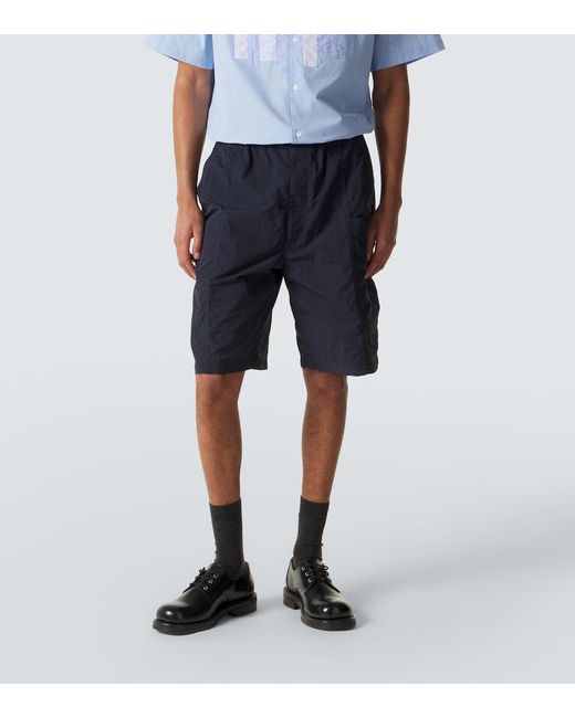 Comme des Garçons Blue Belted Cargo Shorts for men