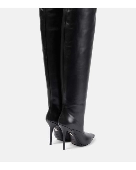 David Koma Black Leather Over-the-knee Boots
