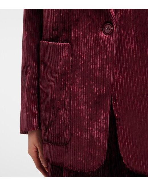 Dorothee Schumacher Red Oversized Corduroy Blazer