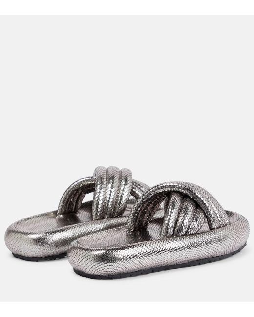 Isabel Marant Multicolor Niloo Snake-effect Leather Sandals
