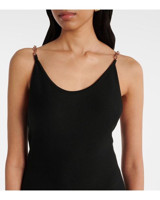 Gabriela Hearst Black Adeona Chain-Detail Silk Maxi Dress
